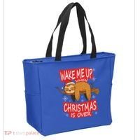 Wake Me Up When Xmas Is Over Sloth Costume Anti Christmas Meaningful Gift Tote Bag thumb 2