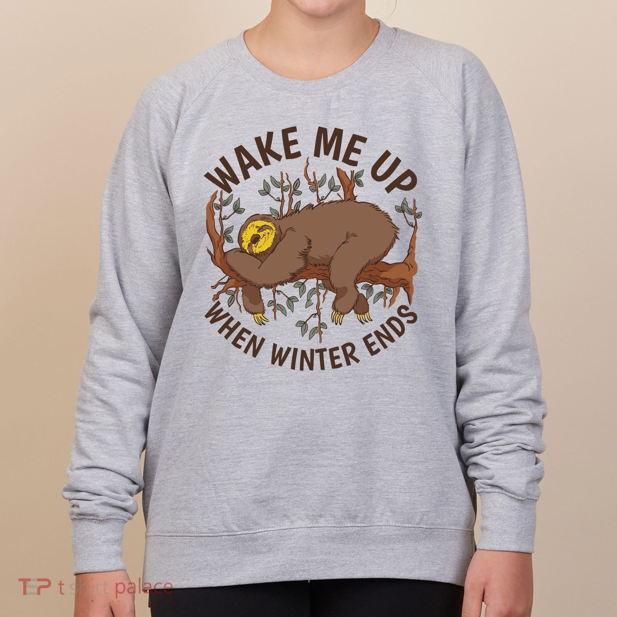 Wake Me Up When Winter Ends Sloth Women's Sweatshirt