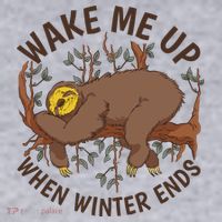 Wake Me Up When Winter Ends Sloth Women's Sweatshirt thumb 2