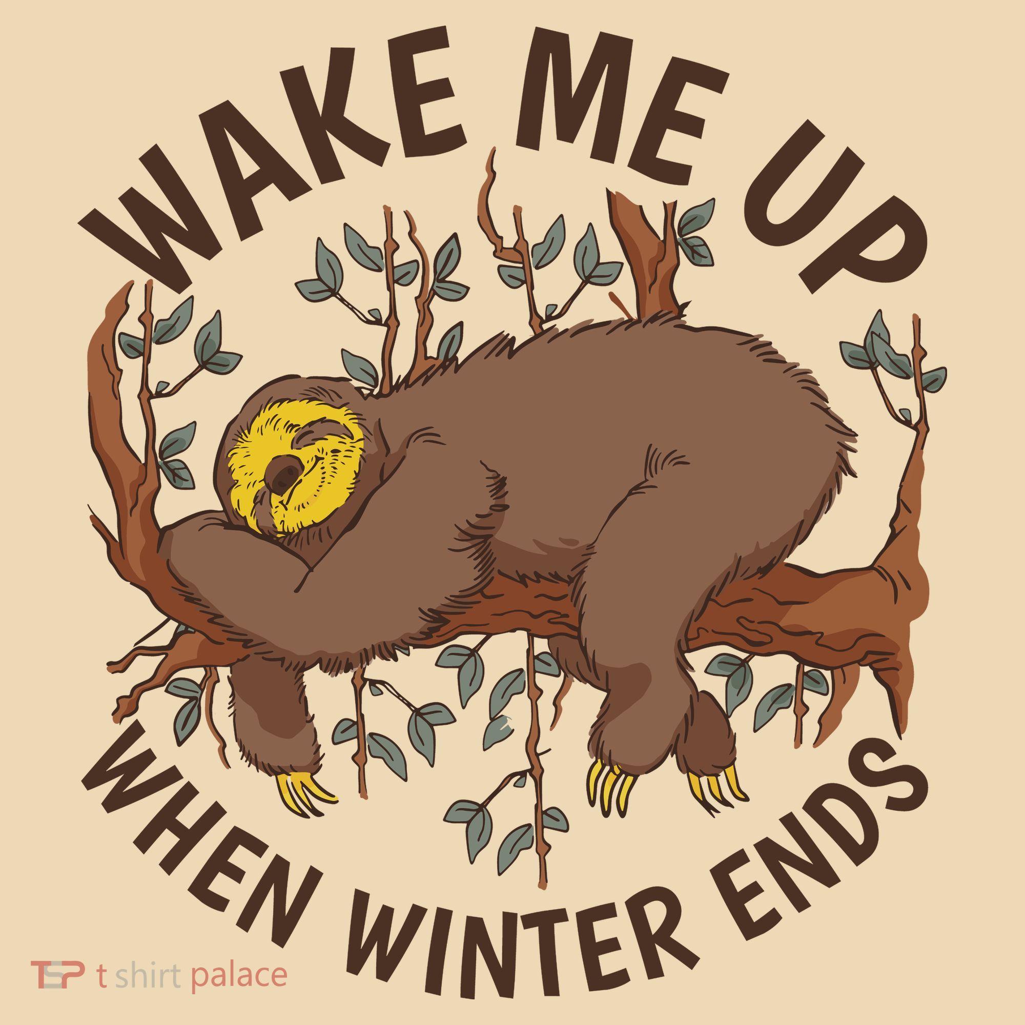 Wake Me Up When Winter Ends Sloth Tote Bag