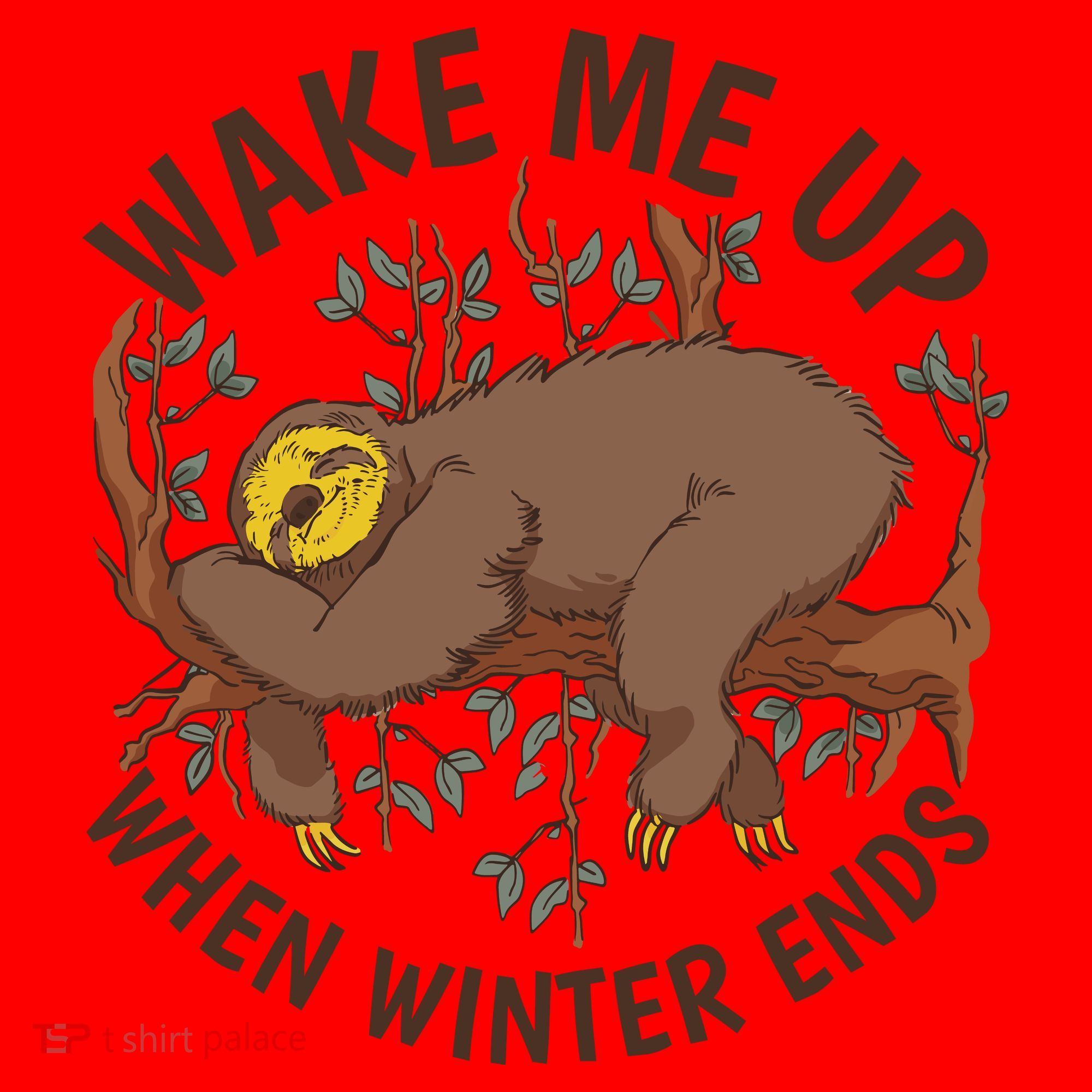 Wake Me Up When Winter Ends Sloth Santa Hat