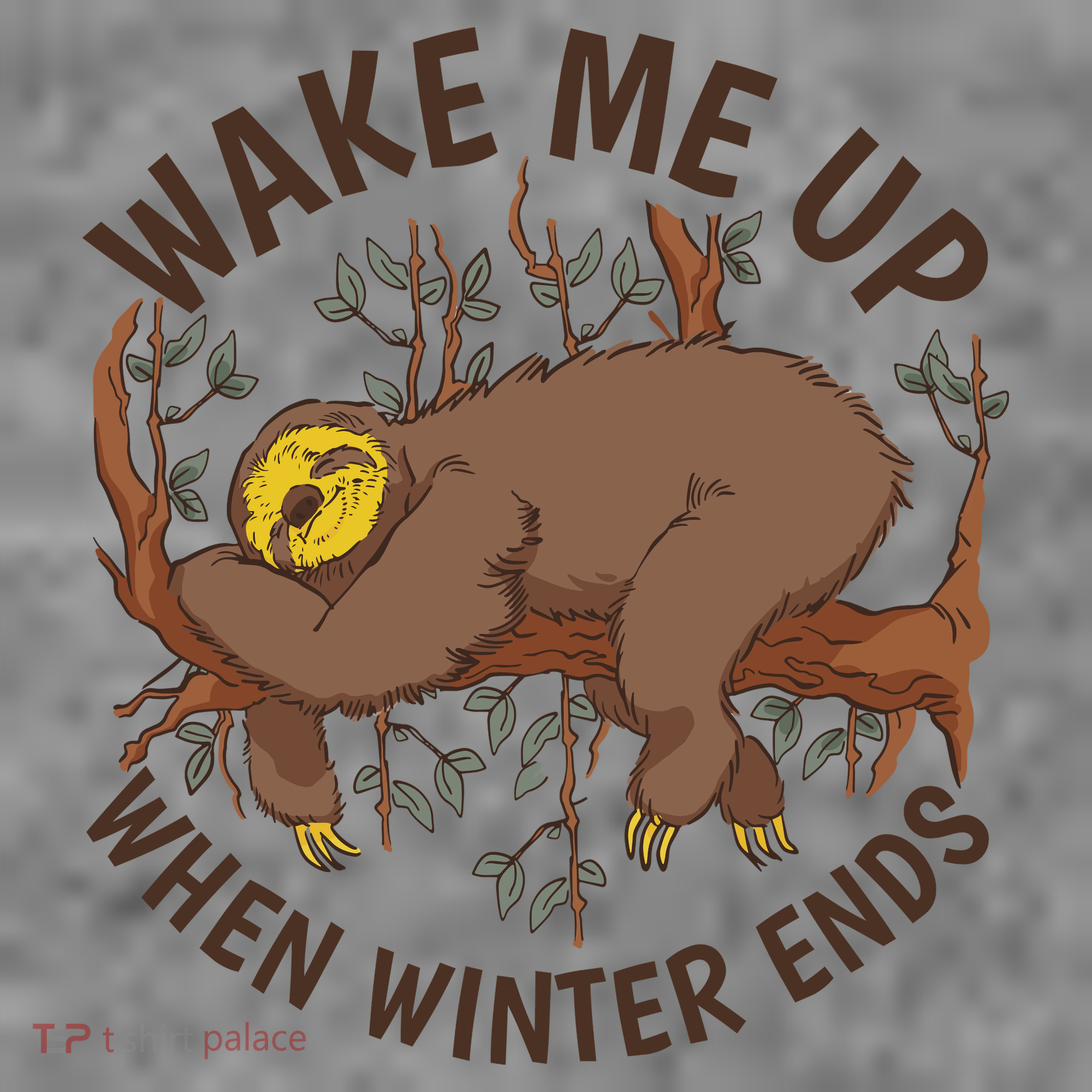 Wake Me Up When Winter Ends Sloth Toddler Hoodie
