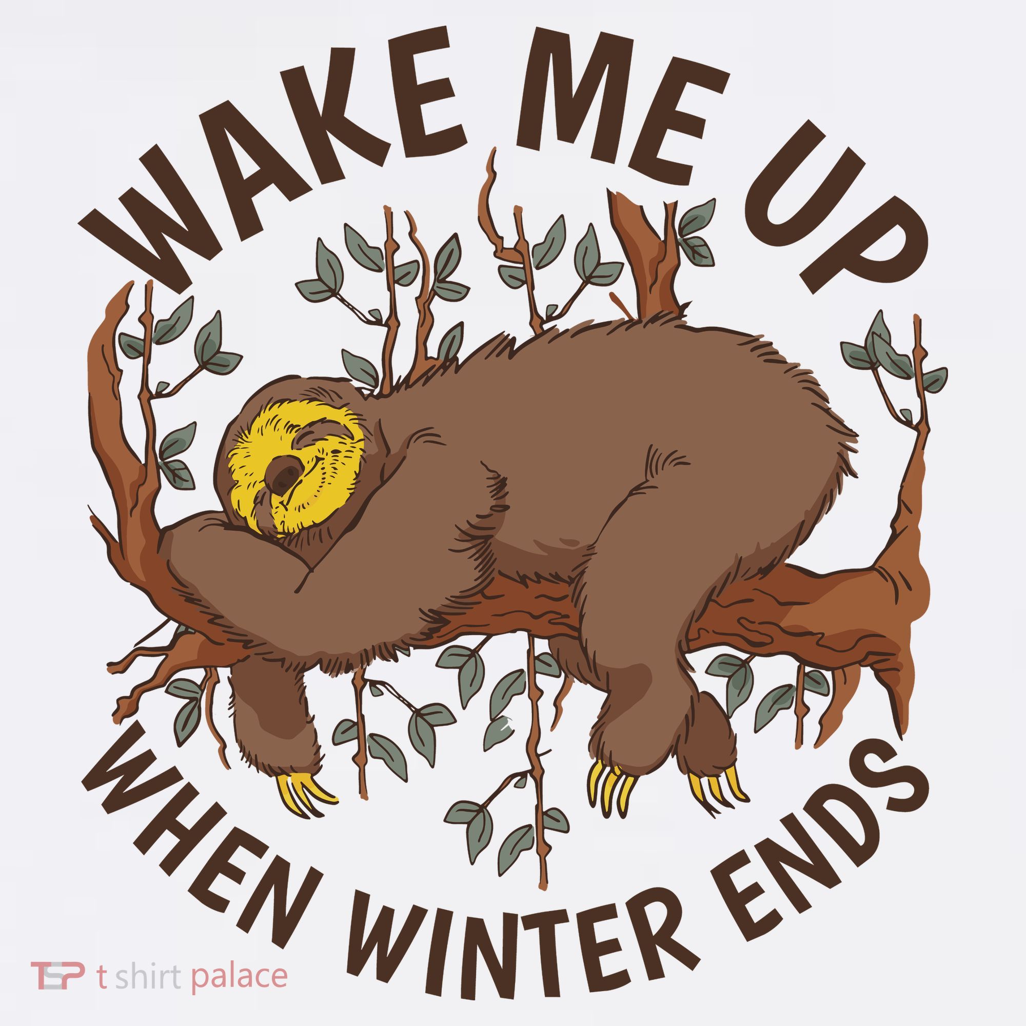 Wake Me Up When Winter Ends Sloth Coffee Mug