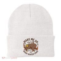 Wake Me Up When Winter Ends Sloth Beanie thumb 0