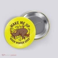 Wake Me Up When Winter Ends Sloth Button thumb 0
