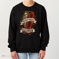 Wake Me Up When Its Halloween Funny Skeleton Coffin Women's Sweatshirt thumb 0