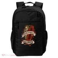 Wake Me Up When Its Halloween Funny Skeleton Coffin Backpack thumb 0