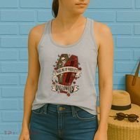 Wake Me Up When Its Halloween Funny Skeleton Coffin Women's Tank Top thumb 2