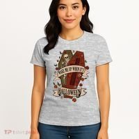 Wake Me Up When Its Halloween Funny Skeleton Coffin Women's T-Shirt thumb 4