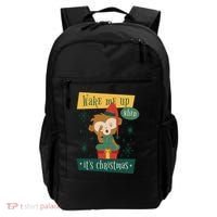 Wake Me Up When It's Christmas Monkey Cute Backpack thumb 0