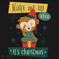 Wake Me Up When It's Christmas Monkey Cute Backpack thumb 2