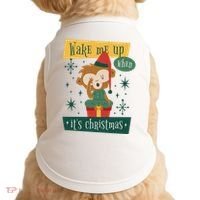 Wake Me Up When It's Christmas Monkey Cute Doggie Tank thumb 0