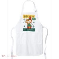 Wake Me Up When It's Christmas Monkey Cute Apron thumb 0