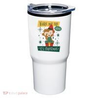 Wake Me Up When It's Christmas Monkey Cute Tumbler thumb 0