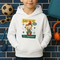 Wake Me Up When It's Christmas Monkey Cute Kids Hoodie thumb 2