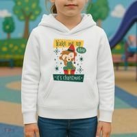 Wake Me Up When It's Christmas Monkey Cute Kids Hoodie thumb 3