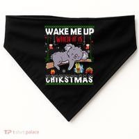 Wake Me Up When It's Christmas Koala Lover Xmas Funny Gift USA-Made Doggie Bandana thumb 0