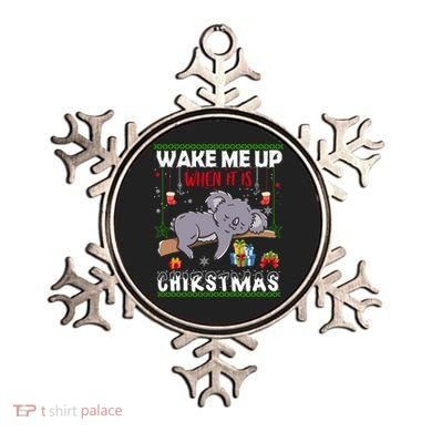 Wake Me Up When It's Christmas Koala Lover Xmas Funny Gift Ornament
