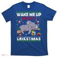 Wake Me Up When It's Christmas Koala Lover Xmas Funny Gift T-Shirt thumb 0