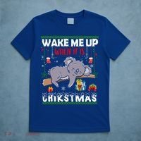 Wake Me Up When It's Christmas Koala Lover Xmas Funny Gift T-Shirt thumb 5