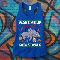 Wake Me Up When It's Christmas Koala Lover Xmas Funny Gift Women's Tank Top thumb 3