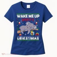 Wake Me Up When It's Christmas Koala Lover Xmas Funny Gift Women's T-Shirt thumb 0