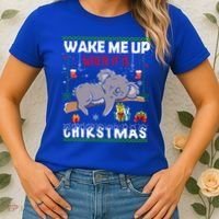Wake Me Up When It's Christmas Koala Lover Xmas Funny Gift Women's T-Shirt thumb 2