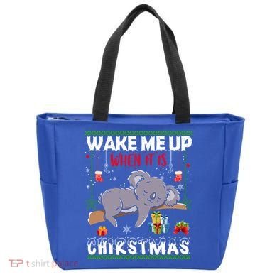 Wake Me Up When It's Christmas Koala Lover Xmas Funny Gift Tote Bag