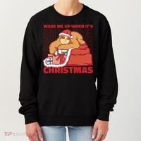 Wake Me Up When It's Christmas Sleeping Sloth Women's Sweatshirt thumb 0