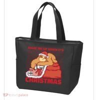 Wake Me Up When It's Christmas Sleeping Sloth Tote Bag thumb 3