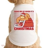 Wake Me Up When It's Christmas Sleeping Sloth Doggie Tank thumb 0