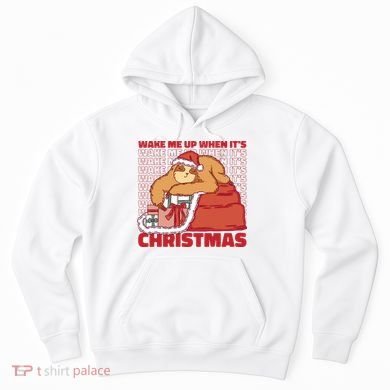 Wake Me Up When It's Christmas Sleeping Sloth Hoodie