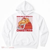 Wake Me Up When It's Christmas Sleeping Sloth Hoodie thumb 0