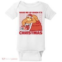 Wake Me Up When It's Christmas Sleeping Sloth Baby Bodysuit thumb 0