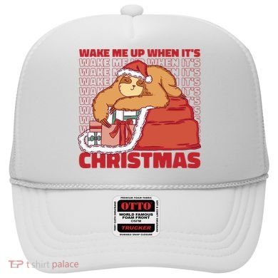 Wake Me Up When It's Christmas Sleeping Sloth Hat