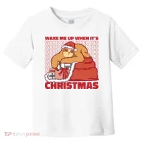 Wake Me Up When It's Christmas Sleeping Sloth Toddler T-Shirt thumb 0