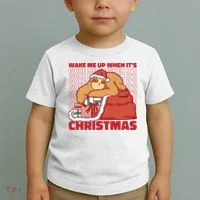 Wake Me Up When It's Christmas Sleeping Sloth Toddler T-Shirt thumb 2