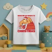 Wake Me Up When It's Christmas Sleeping Sloth Toddler T-Shirt thumb 3
