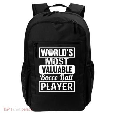 World Most Valuable Bocce Ball Player Bocce Ball Gift Backpack