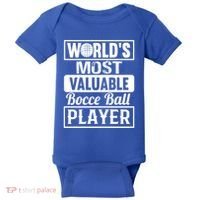 World Most Valuable Bocce Ball Player Bocce Ball Gift Baby Bodysuit thumb 0