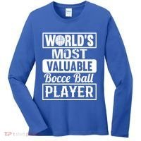 World Most Valuable Bocce Ball Player Bocce Ball Gift Women's Long Sleeve Shirt thumb 0
