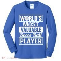 World Most Valuable Bocce Ball Player Bocce Ball Gift Kids Long Sleeve Shirt thumb 0