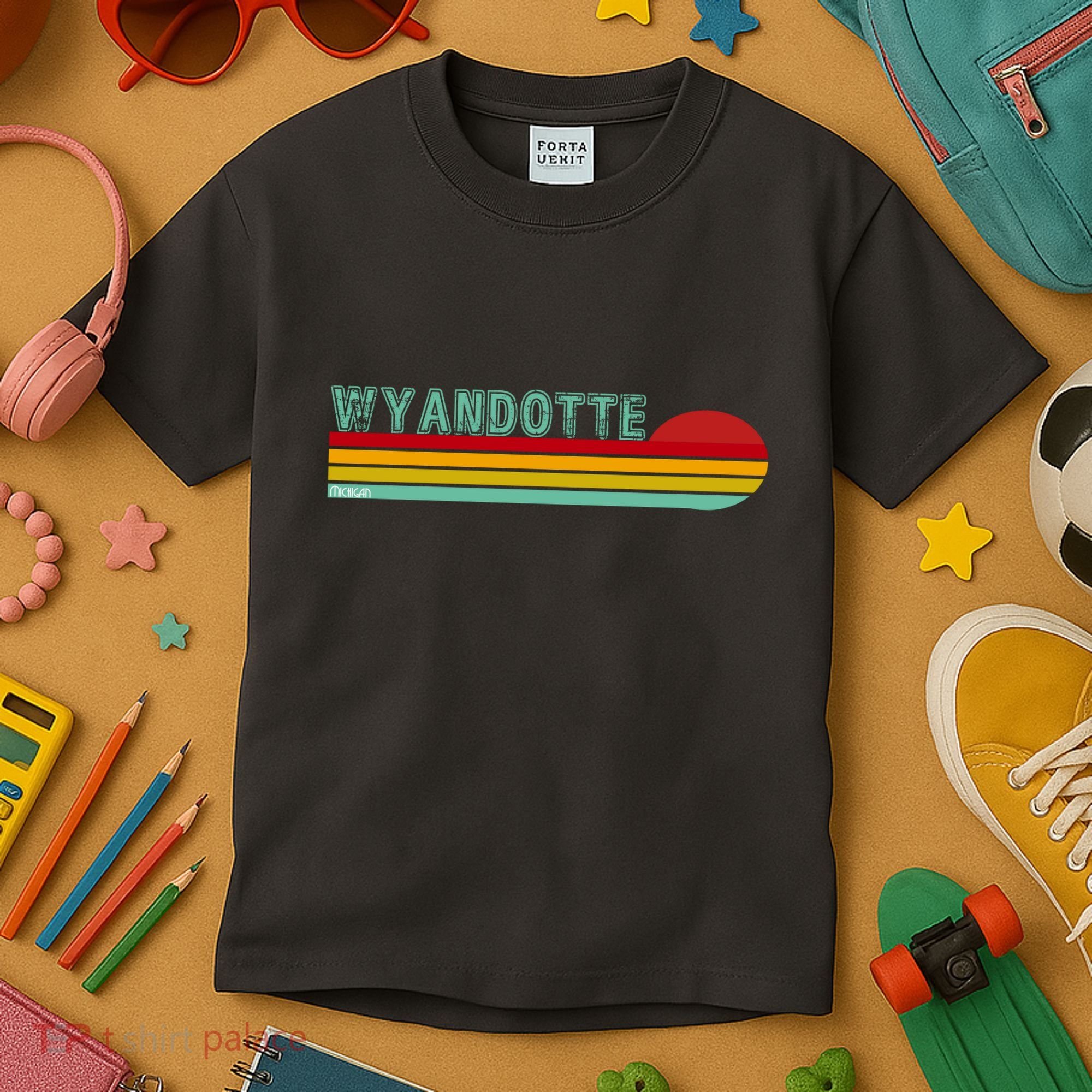 Wyandotte Michigan Kids T-Shirt
