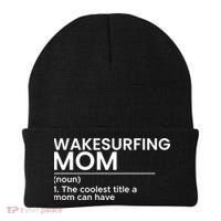 Wakesurfing Mom Wakeboard Wakeboarding Wakesurf Surf Board Meaningful Gift Beanie thumb 0