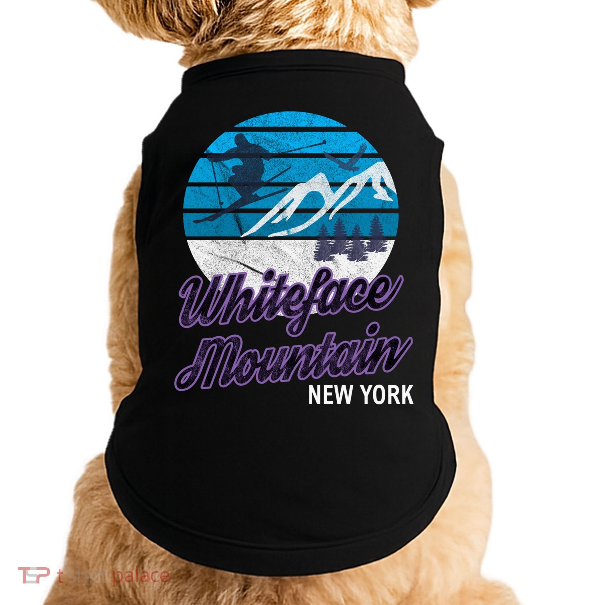 Whiteface Mountain Wilmington Ny Usa Skiing Snowboarding Gift Doggie Tank