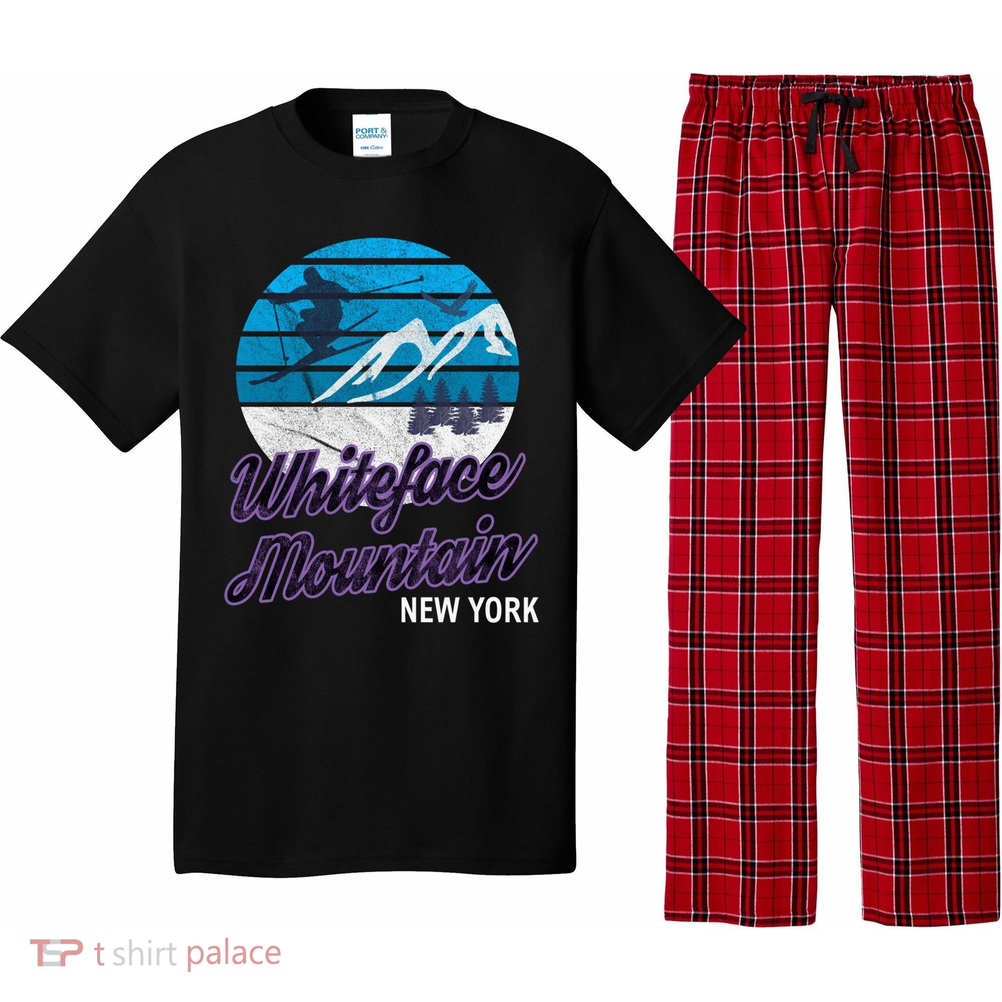 Whiteface Mountain Wilmington Ny Usa Skiing Snowboarding Gift Pajama Set
