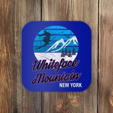 Whiteface Mountain Wilmington Ny Usa Skiing Snowboarding Gift Coaster
