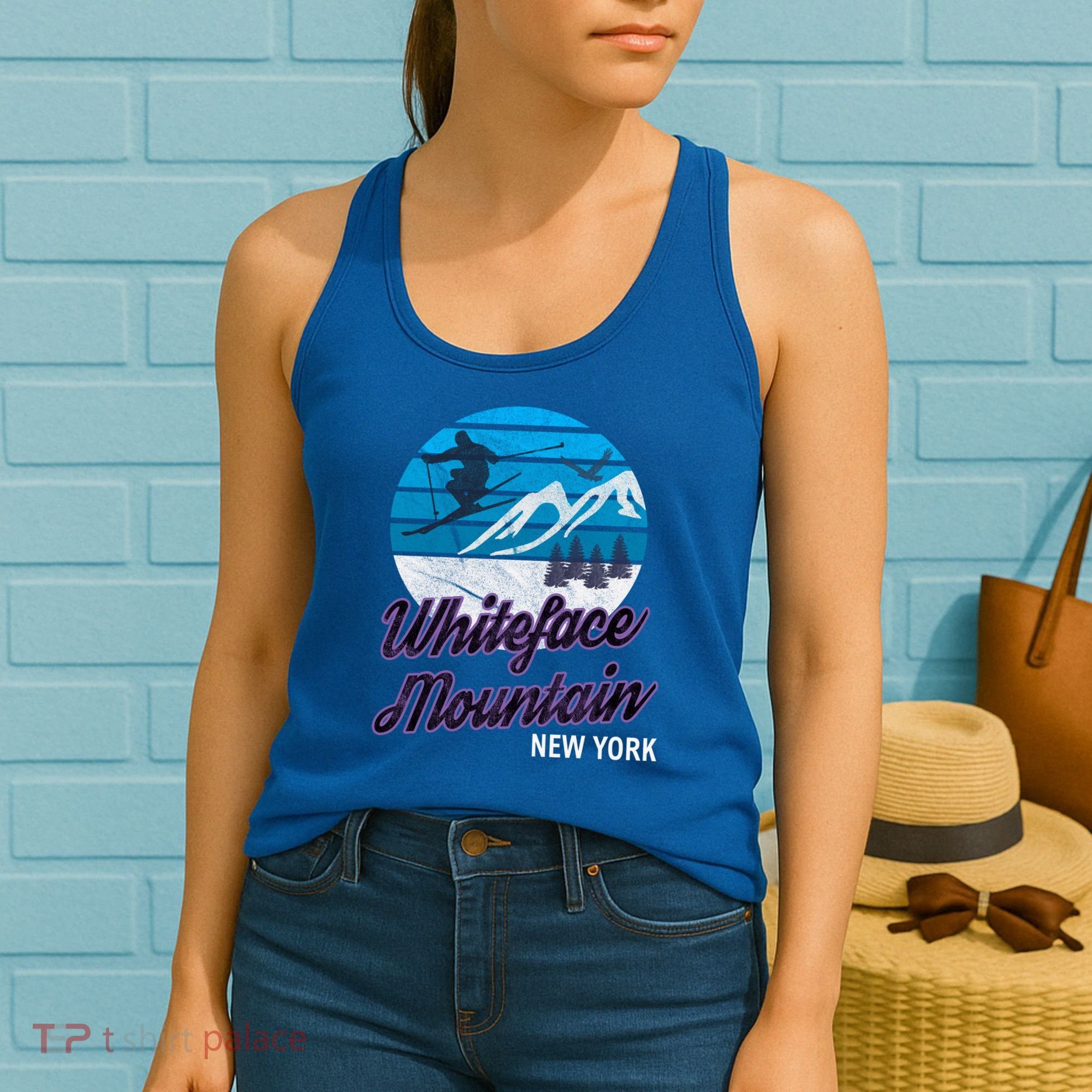 Whiteface Mountain Wilmington Ny Usa Skiing Snowboarding Gift Women's Tank Top