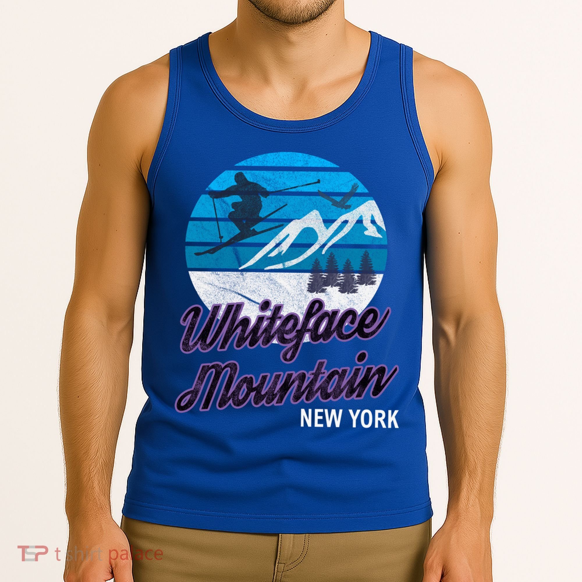 Whiteface Mountain Wilmington Ny Usa Skiing Snowboarding Gift Tank Top