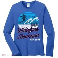 Whiteface Mountain Wilmington Ny Usa Skiing Snowboarding Gift Women's Long Sleeve Shirt thumb 0